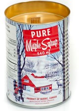 Chandelle Sirop d'érable mèche de bois