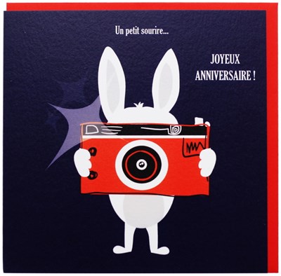 Joyeux Anniversaire Lapin Avec Appareil Photo Archambault