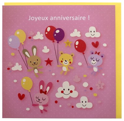 Joyeux Anniversaire Animaux Avec Ballons Archambault