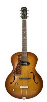Guitare Acoustique Électrique Gauchère Arch Top Cognac