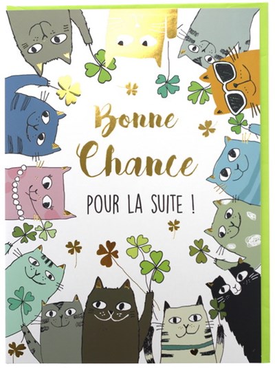 Carte géante Bonne chance pour la suite Chats