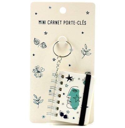 Mini carnet porte-clés visages 2as