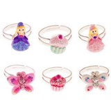 Bagues princesse cupcake et papillon AS