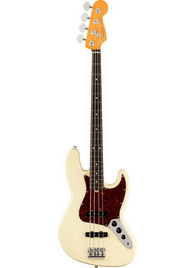 Basse Électrique Jazz American Professional II RW Olympic White 