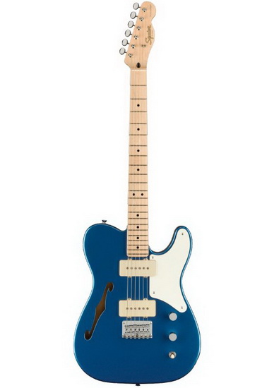 ギター Squier Cabronita Telecaster Thinline Guitare Cabronita Telecaster Thinline MN Lake Placid Blue
