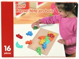 Casse-tête en bois Chat 16 mcx