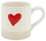 Tasse cœur grès