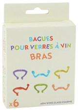 Ens. 6 bagues à vin bras