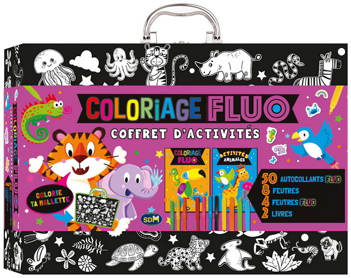 Coffret d'activités : coloriage fluo | Archambault