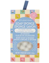 Éponge savon - Champ de fleurs