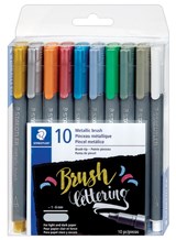 Ens. de 10 marqueurs à encre métallique pinceau
